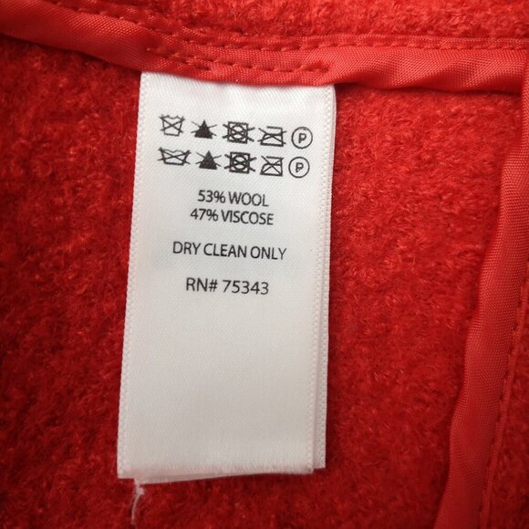 Tahari Ladies Size Small Red Off Set Zipper Closure Jacket - Picture 5 of 13